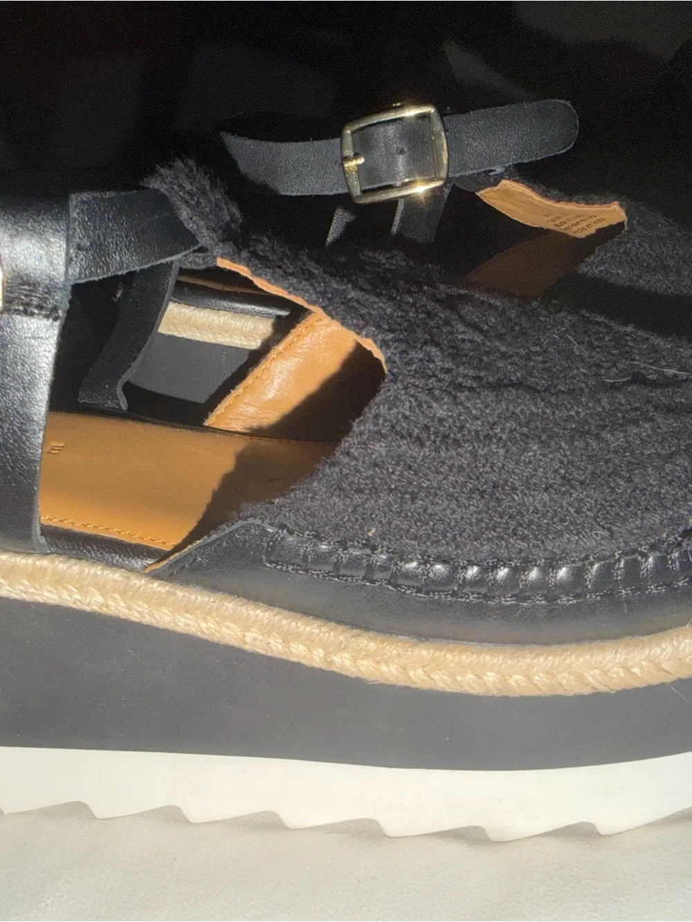 Free People Black Crochet Espadrille Sandals with Ankle Straps
